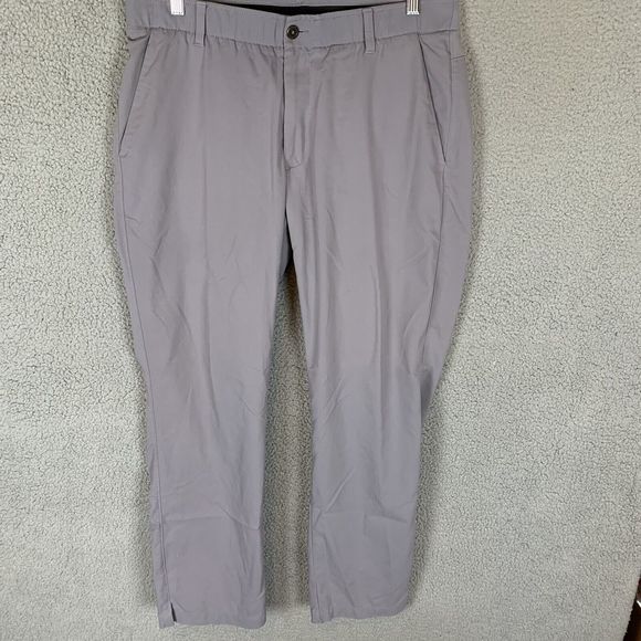 Under‎ Armour Pants Mens 36x30 Grey Performance Golf Chino Polyester - Picture 1 of 7